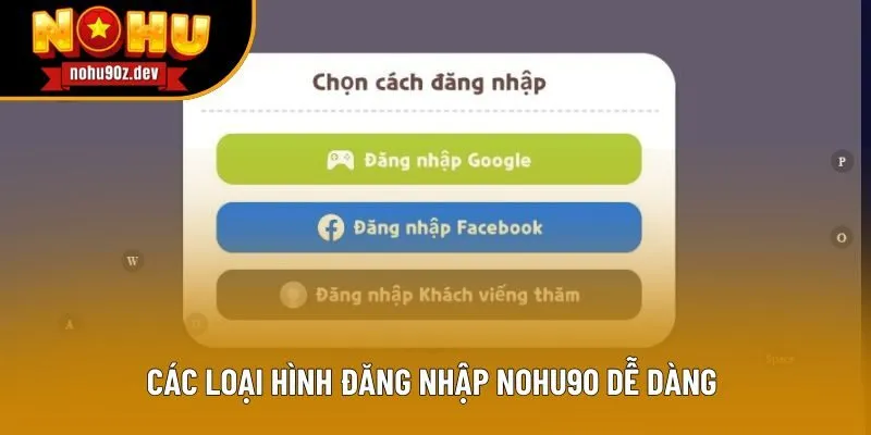 Các loại hình đăng nhập Nohu90 dễ dàng Các loại hình đăng nhập Nohu90 dễ dàng
